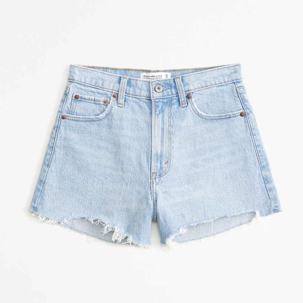 A&F High Rise 90s Cutoff Short - Picture 2 of 14